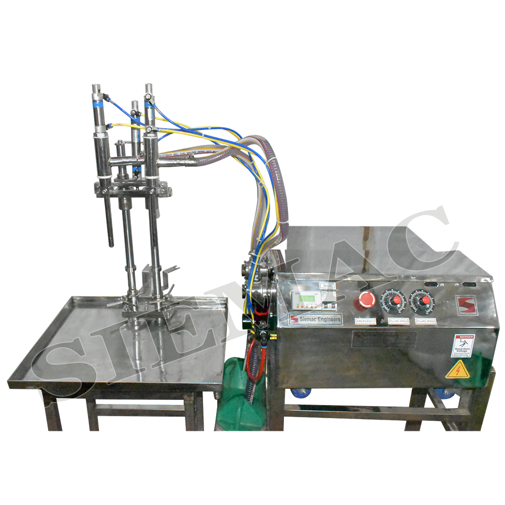 2Head Semi Automatic Table Top Gear Pump Filling Machine